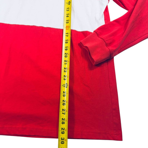 Kings of NY Rugby Polo Shirt Long Sleeve Red White Colorblock XL Mens Casual - Picture 6 of 6
